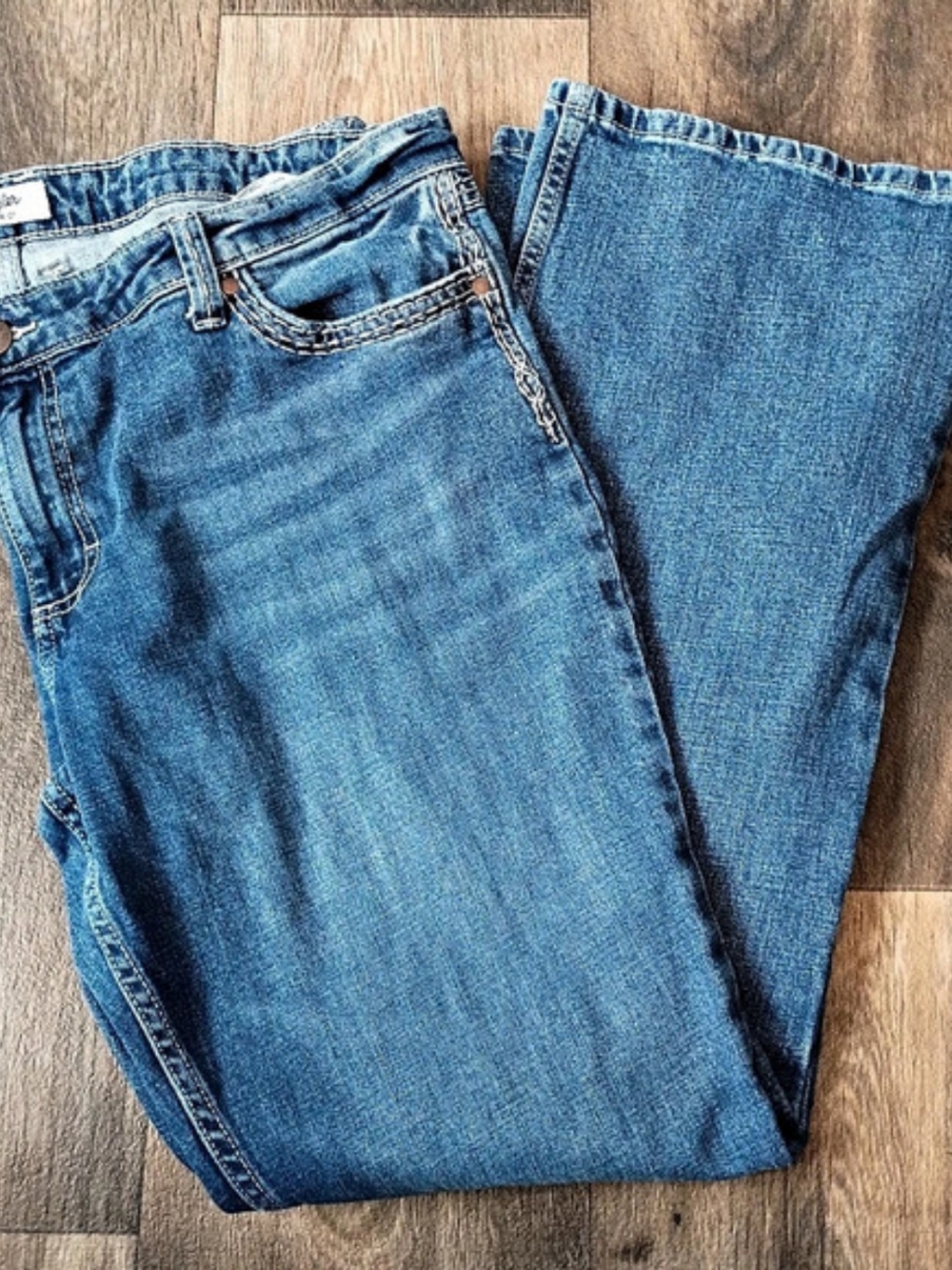 Wrangler Retro Sadie Low Rise Bootcut Jeans Blue Size 19/32